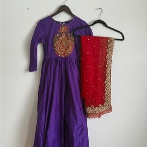 Purple and Red Kids Costume